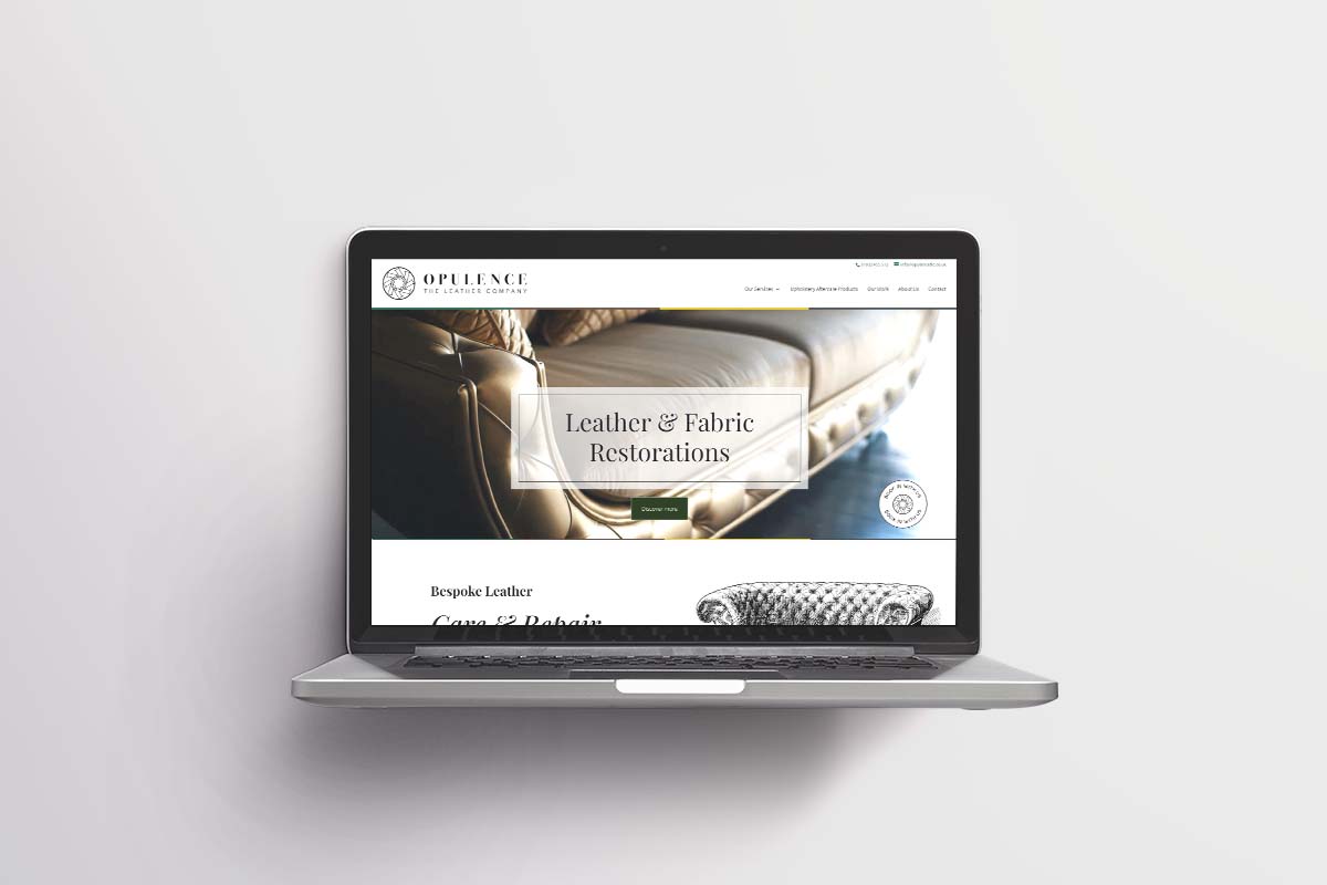 Opulence The Leather Company website design by Digital Paw Marketing Agency